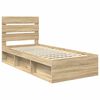 vidaXL Bedframe Sonoma Eiken 90 x 200 cm Massief grenenhout