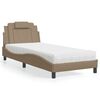 vidaXL Bed "Viana" met matras kunstleer cappuccinokleurig 90x200 cm