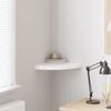 vidaXL Hoekschap zwevend 35x35x3,8 cm MDF hoogglans wit