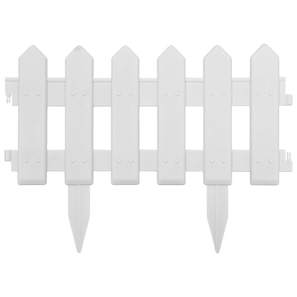 vidaXL Gazonranden 25 st 10 m PP wit