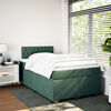 vidaXL Boxspring met matras fluweel donkergroen 120x190 cm