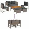 vidaXL Tuin Sofa Set 6 pcs grijs en donkergrijs poly rattan