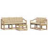 vidaXL Buiten bankenset 6 st Wit en Beige