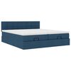 vidaXL Ottoman bed met matrassen 180x200cm stof blauw