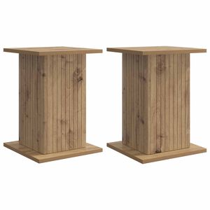 vidaXL Plantenstandaard 2 pcs Artisanaal eiken 30,5 x 30 x 43 cm