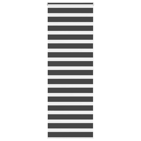 vidaXL Zebra rolgordijn 90x200 cm stofbreedte 85,9 cm zwart