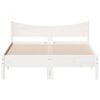 vidaXL Bedframe zonder matras massief grenenhout wit 140x190 cm