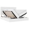 vidaXL Opbergbed met matras met matras Puur Wit 180 x 200 cm Nep Leer