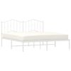 vidaXL Bedframe met hoofdbord metaal wit 183x213 cm
