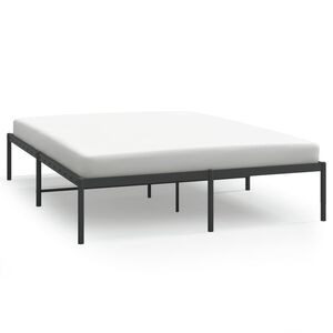 vidaXL Bedframe metaal zwart 160x200 cm