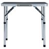vidaXL Campingtafel inklapbaar 60x45 cm aluminium grijs