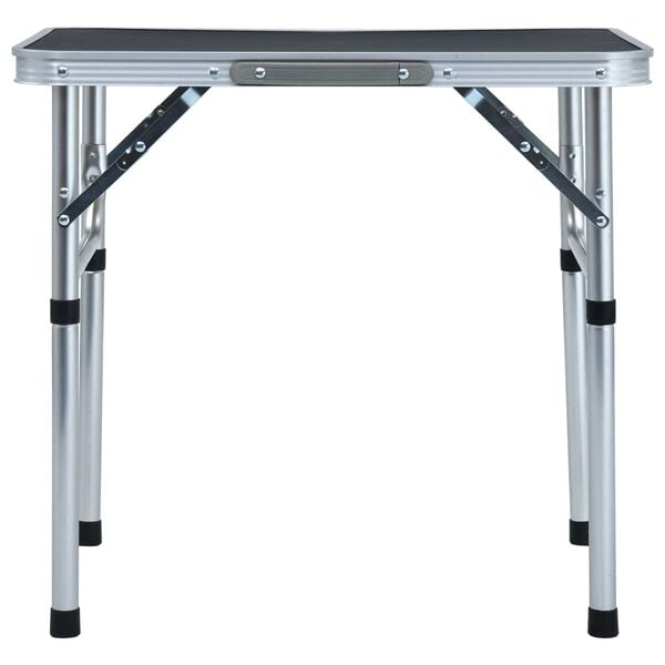 vidaXL Campingtafel inklapbaar 60x45 cm aluminium grijs