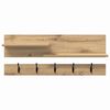 vidaXL Wandgemonteerde kapstok met plank Artisan Eiken 90 x 15 x 36 cm