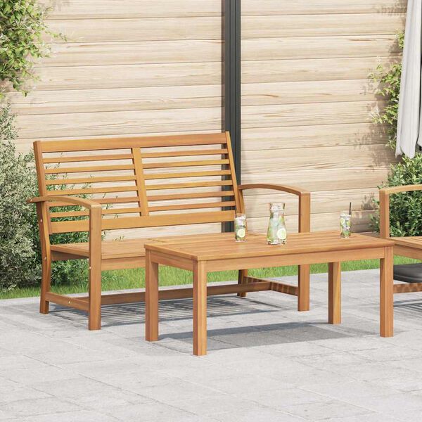 vidaXL Tuin Sofa Set Naturel Massief teakhout