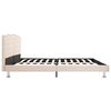 vidaXL Bed met traagschuim matras stof beige 160x200 cm