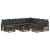 vidaXL Tuinbankenset 11 st Grijs en Donkergrijs poly rattan