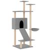 vidaXL Kattenmeubel met sisal krabpalen 153 cm lichtgrijs