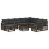vidaXL Tuinbankenset 11 st Grijs poly rattan