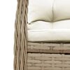 vidaXL 7-delige Tuinset met kussens poly rattan beige