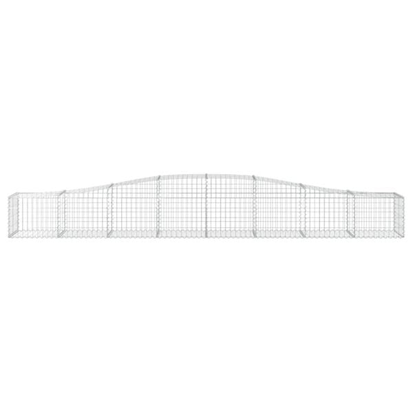 vidaXL Schanskorven 3 st gewelfd 400x50x40/60 cm ijzer