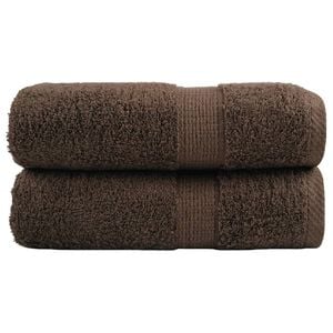vidaXL Premium washandjes SOLUND 2 stuks bruin 30x30 cm 600 g/m&sup2;