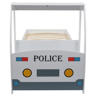 vidaXL Kinderbed politieauto met 7 Zone H3 matras 90x200 cm