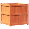 vidaXL Plantenbak 70x70x70 cm massief grenenhout wasbruin