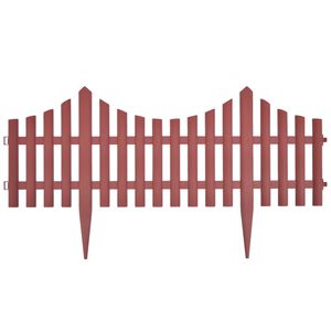 vidaXL Gazonranden 17 st 10 m bruin