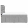 vidaXL Boxspring met matras stof lichtgrijs 160x200 cm