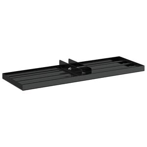 vidaXL Tuin Egalisatie Hark Zwart 75 x 25 x 6 cm Gepoedercoat staal