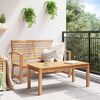 vidaXL Tuin Sofa Set Naturel Massief teakhout