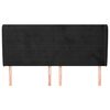 vidaXL Hoofdbord met randen 183x23x118/128 cm fluweel zwart