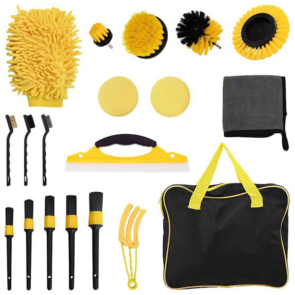 vidaXL Auto Borstelset Multikleur poly rattan