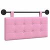 vidaXL Hangend hoofdbord Roze Stof