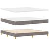 vidaXL Boxspring bed met matras met hoofdeinde Taupe 200 x 200 cm Stof