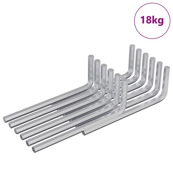 vidaXL Zeskantsleutel 4675 pcs Zilver 32 x 86 mm Staal