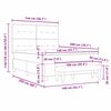 vidaXL Boxspringbed met matras Donkerbruin 140 x 200 cm Stof