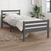 vidaXL Bedframe massief hout grijs 100x200 cm