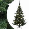 vidaXL Kunstkerstboom met kerstbal 120 cm 150 LED's Warmwit PE & PVC