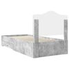 vidaXL Bedframe met hoofdeinde Beton Grijs 90 x 190 cm Bewerkt hout
