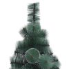 vidaXL Kunstmatige Vorstverlichte Kerstboom met Bal Set Groen 120 cm