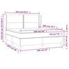 vidaXL Boxspring met matras stof zwart 160x200 cm