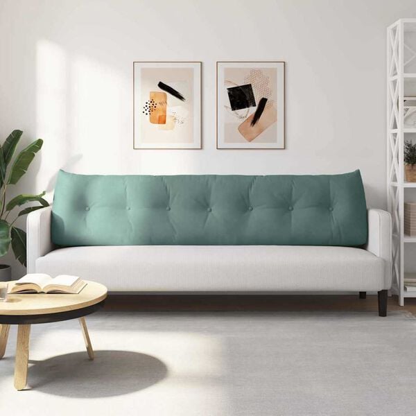 vidaXL Rugkussen Zeegroen 200 x 24 x 50 cm Fluweel