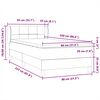 vidaXL Boxspring met matras fluweel lichtgrijs 80x220 cm