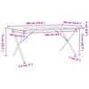 vidaXL Eettafel X-frame 180x90x75 cm massief grenenhout en staal