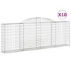 vidaXL Schanskorven 10 st gewelfd 300x30x100/120 cm ijzer