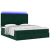 vidaXL Ottoman bed met matrassen en LED's 200x200cm fluweel