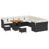 vidaXL Tuinbankenset 13 st Zwart poly rattan