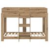 vidaXL Bunk Bed voor Kinderen Artisan Eiken 80 x 160 cm Bewerkt hout