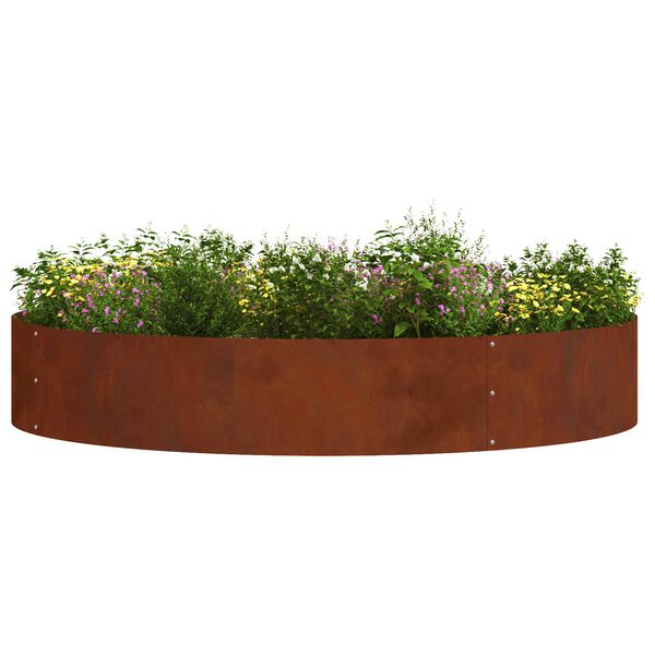 vidaXL Plantenring Bruin 120 x 120 x 20 cm Cortenstaal